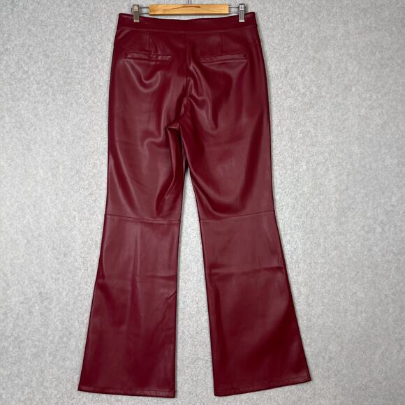 We The Free Uptown High Rise Vegan Leather Flare Pant in Mulberries Size 10 - Picture 7 of 15